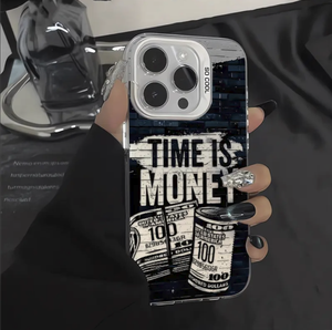 Cover per <span class=keywords><strong>iPhone</strong></span> XR <span class=keywords><strong>XS</strong></span> 11 12 13 14 15 16 17 Pro Max con Stampa 'Time Is Money', Stile Business, Personalizzabile, Protezione per Cellulare - Product Image 4