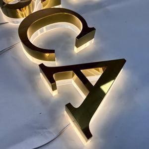 定制商务标志店面发光二极管字母标志照明公司标志户外3d字母定制标志 - Product Image 6