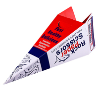Sac en papier triangulaire imprimé sur mesure pour pop-corn, support jetable en papier pour pop-corn, idéal pour l'emballage de collations de cinéma
