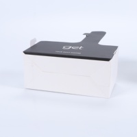Porte-gobelets jetable en carton blanc biodégradable avec logo personnalisé, pour boissons à emporter, café chaud, thé, avec poignée