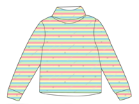 Nouvelle Arrivée Hauts Rayés à Col Montant et Manches Longues pour Petites Filles – Idéal pour Tenues Décontractées et Scolaires – Hauts Personnalisés de Haute Qualité pour Bébés et Enfants