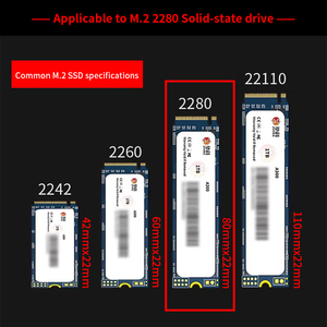 TISHRIC Radiator SSD M2 <span class=keywords><strong>M</strong></span>.2 2280 NVME SSD peredam panas bantalan pendingin penyerap panas aluminium Heatsink dengan bantalan termal untuk M2 2280 SSD - Product Image 3