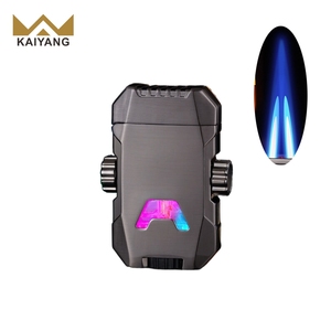 Briquet à flamme double mécanique gyroscopique, briquet à flamme croisée, briquet à flamme double, briquet à flamme coupe-vent, briquet à flamme flash, briquet à cigarette - Product Image 6