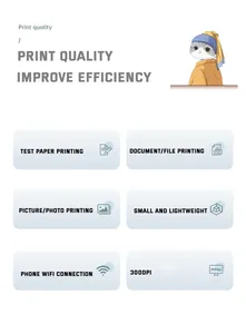<span class=keywords><strong>HPRT</strong></span> U200 A4 <span class=keywords><strong>Printer</strong></span> Portabel Kecil Pencetak Kertas Thermal Nirkabel Kompatibel dengan Ponsel Pencetakan Foto Kecepatan Tinggi - Product Image 5
