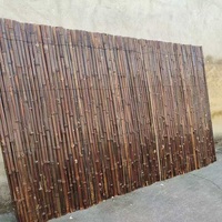 Listones de Bambú Hechos a Mano para Exteriores, Tiras de Bambú Carbonizado, Listones de Bambú para Cercas, Listones de Bambú para Setos