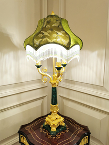 Lampada da comodino per camera da letto per Hotel classica lampada da tavolo Malachite intagliato ottone dorato europeo elegante LED bronzo AC 90 <span class=keywords><strong>Tiffany</strong></span> 80 - Product Image 6