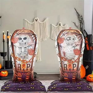 Décoration d'Halloween : Grand ballon en aluminium 3D en forme de squelette de personnage de dessin animé, écologique, sérigraphié, pour fête - Product Image 4