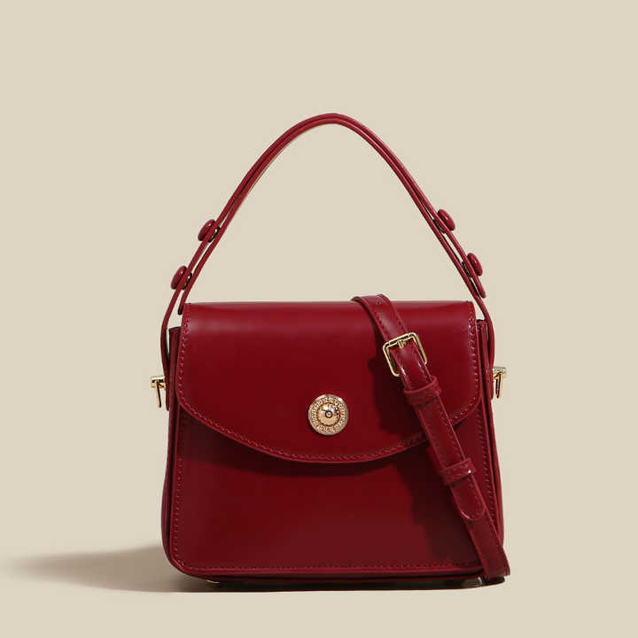 new custom brand design classy good quality PU leather rivet metal lock ladies shoulder messenger office bags women's handbags