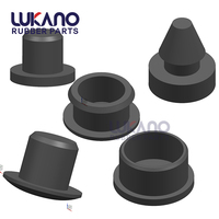 Bouchon en caoutchouc, silicone, noir, solide, 12mm, 10 pièces