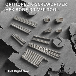 Obeng Tulang Baja Tahan Karat Ortopedi, Driver Hexagon, Plum Star, Gagang Quick Coupling AO, Alat Ekstraktor/Penarik Manual, Bersertifikat CE - Product Image 2