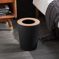 Poubelle à déchets en plastique, corbeille à papier, pour restaurants, à ouverture supérieure, écologique, ronde, avec système tactile