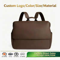 Sac à dos à langer grande capacité en cuir végétalien premium imperméable, personnalisé en usine, sac d'hôpital pour maman en cuir PU
