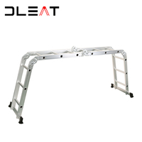 Échelle escamotable pliable en aluminium pour extérieur à prix abordable, 3,6 m, 4,7 m, 5,7 m, avec plateforme roulante, capacité 150 kg