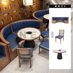 Muebles de Madera Modernos Nórdicos Personalizados para Cafetería y Restaurante, para Diseño de Interiores de Hoteles, Centros Comerciales y Cafés - Product Image 1