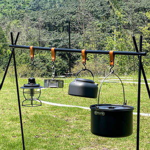 Xách tay PU da cắm trại Móc bền cắm trại móc treo móc ngoài trời treo dây đai - Product Image 3