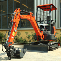 Mini-excavatrice diesel de 1,8 tonne, micro-pelle sur chenilles pour l'agriculture, le jardinage et la construction, vente directe usine