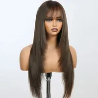 Perruque Lace Front Wig 13x4 naturelle, cheveux humains vierges bruts, sans colle, soyeux, sans franges, 100% pour femmes