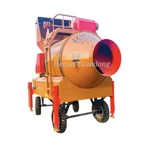 400L 500l 750l Diesel Engine Concrete Mixer Machine With Pump Portable Diesel Small Concrete Mixer