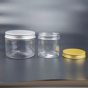 Pot en plastique PET transparent de haute qualité, à large ouverture, rond, de 80 g, pour emballages de crèmes cosmétiques, avec couvercle à vis en aluminium argenté ou doré - Product Image 6