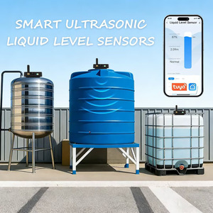 TLC2502 Tuya-fähiger Intelligenter Tanksensor WiFi Ultraschall-Füllstandsmesser für Wasser-, Öl-, Flüssigkeits- und Feststoffbehälter-Überwachung mit Hoch-Niedrig-Alarm - Product Image 1