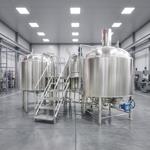 Machine à brasser la bière automatique contrôlée par PLC avec moteur et <span class=keywords><strong>pompe</strong></span>, chaudière de brassage de 500 L pour la production d'alcool - Product Image 2