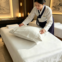 Taie d'oreiller jetable coréenne non tissée, protège contre les infections bactériennes, idéale pour les voyages et les hôtels, blanche