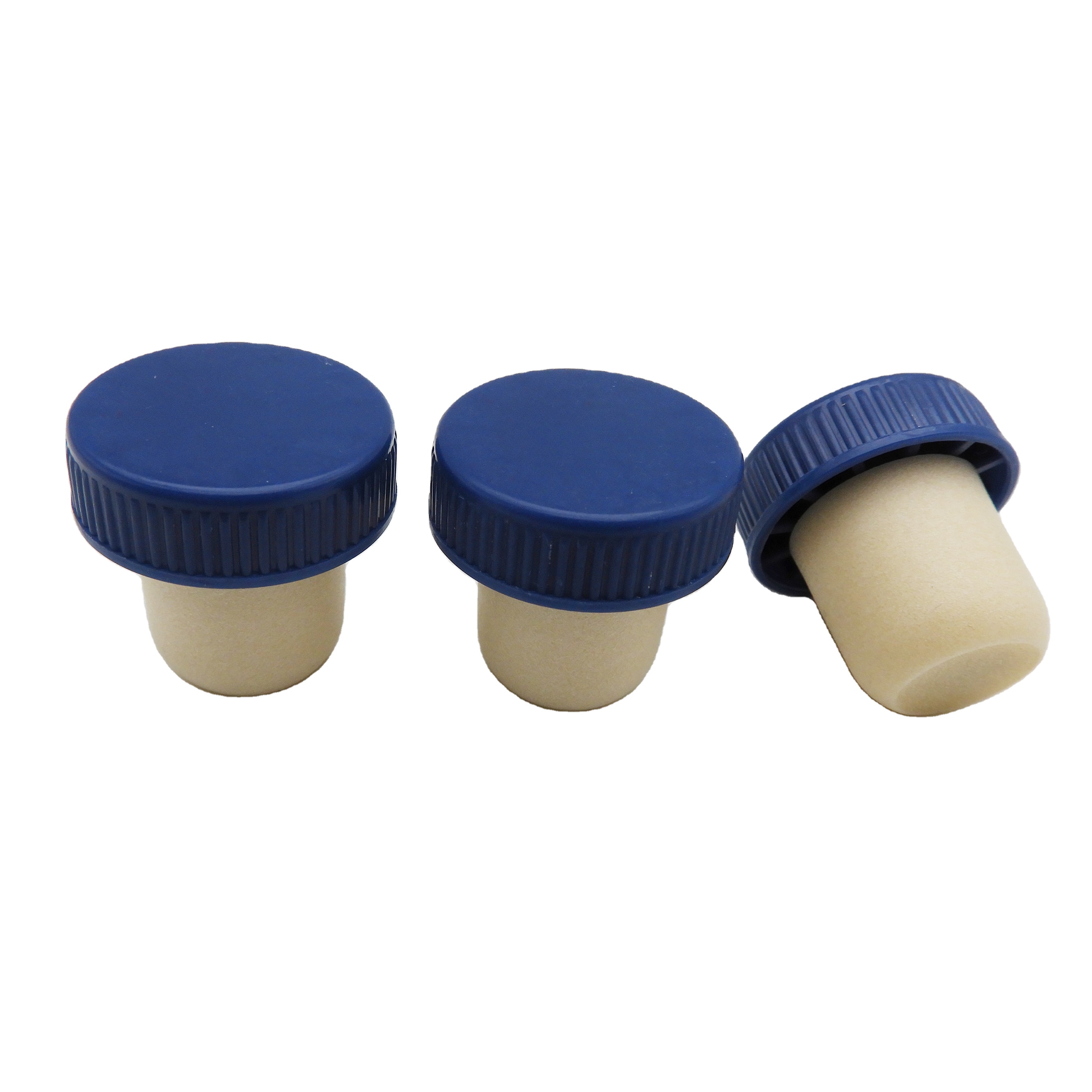 Wine Vodka Whisky Bottle Cap 19mm 21mm 22mm T Cork Bottle Stopper with Plastic Wood Aluminium Top