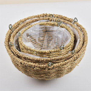 Cesta colgante para <span class=keywords><strong>maceta</strong></span>, Cestas tejidas de algas marinas para plantas, colgador de plantas blancas para exteriores, soporte suculento de <span class=keywords><strong>coco</strong></span> de 12 pulgadas - Product Image 4