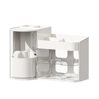 NOUVEAU Organisateur de cosmétiques en plastique, style tiroir de bureau, moderne et simple, haut de gamme, anti-poussière, grande capacité, pour coiffeuse et masques