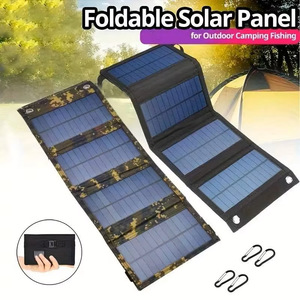 Lan Aoyue Foldable Solar Panel 10W <b>5V</b> Outdoor Portable Charging Power Bank Black - Product Image 3