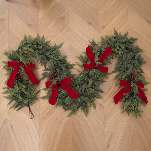 Handmade Artificial Simulation Soft Silicone Cedar Cypress <b>Leaves</b> <b>Vine</b> Christmas Home Pine Needle <b>Vine</b> Decoration - Product Image 2