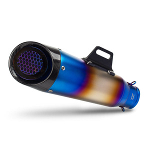 Modificación del sistema de escape de la motocicleta silenciador de escape biselado de tres capas 51mm bloque de popa Universal para Z125 300SR Msx125 Mt07 - Product Image 1