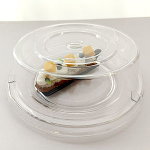 Geniş dekor kenar plakası yeniden kullanılabilir plastik plakalar 11 inç şeffaf beyaz polikarbonat <span class=keywords><strong>SAN</strong></span> <span class=keywords><strong>Tritan</strong></span> plaka olarak - Product Image 5