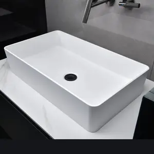 Moderne Wash Handbassins Keramische Drinkbare Witte Aanrechtelijke Wastafel Wastafel Wastafel Wastafel