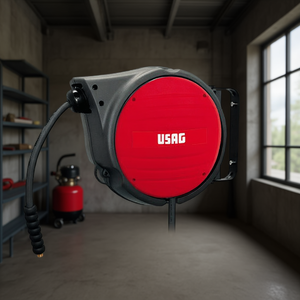 Enrollador de Manguera de Aire USAG de 50 Pies, Retráctil, de Montaje en Pared, para Uso Industrial - Product Image 3