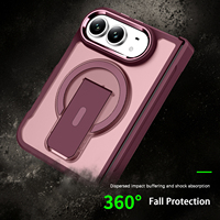Étui de téléphone portable magnétique pliable transparent, couleur unie, finition mate, avec support intégré pour iPhone 18Ultra