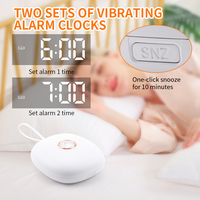 Réveil vibrant numérique pour les gros dormeurs et les sourds | Shaker de lit à forte vibration avec fonction Snooze pour les grands dormeurs
