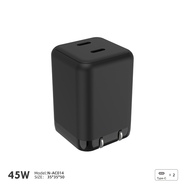45W GaN Dual USB-C PD Fast Charger PPS AVS Supported PSE CE Certified Total 42W Output