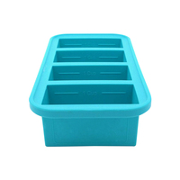 Bac à glaçons en silicone réutilisable à 8 compartiments et boîte de rangement pour congélateur avec couvercles - Logo personnalisé, tailles personnalisées - Pour aliments pour bébés