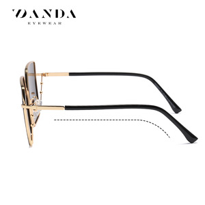 Danda Oversized <b>Square</b> Sunglasses <b>Gold</b> <b>Frame</b> TAC Lens UV400 Protection Women Fashion Eyewear - Product Image 4