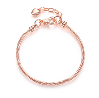 Bracelet à breloques en or plaqué or pour femme, chaîne serpent réglable, livraison gratuite