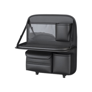 Opvouwbare lederen autostoel-organizer met klein tafeltje, onmisbare accessoire voor de achterbank - Product Image 1