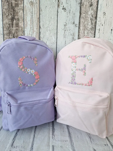 Fiore iniziale ragazze in poliestere ricamato bambini torna a scuola materna <span class=keywords><strong>zaino</strong></span> personalizzato per bambini - Product Image 2