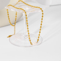 Hongtong B2-24 acier inoxydable romantique battement de coeur pendentif collier 18K plaqué or mode bijoux cadeau pour femmes accessoires