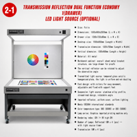 Cabine de visualisation des couleurs ISO3664 avec source lumineuse LED standard D65 D50 pour correspondance des couleurs, transmission et réflexion en impression