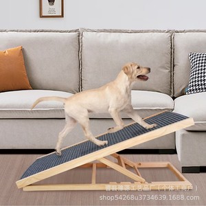 Solid Wood Pet Ramp Anti-Slip <b>Foldable</b> Dog Cat Ladder <b>Step</b> For Small Breeds - Product Image 4