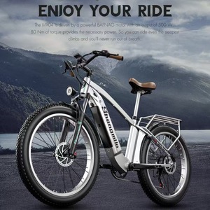 Potente Bicicleta Eléctrica para Adultos con Motor sin Escobillas de 48V 1000W y 7 Velocidades | Guantes para Ciclismo Diario y al Aire Libre - Product Image 1