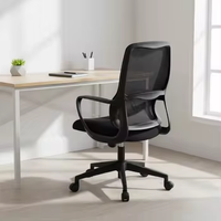 Chaise de bureau moderne à dossier haut en maille respirante avec dossier réglable en PP et base à cinq branches, confortable pour les longues sessions assises