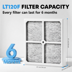 Lot de 4 filtres <span class=keywords><strong>à</strong></span> <span class=keywords><strong>air</strong></span> de remplacement pour <span class=keywords><strong>réfrigérateur</strong></span> <span class=keywords><strong>LG</strong></span> LT120F Kenmore Elite 469918 ADQ73214402 ADQ73214404 – Stock US, Approvisionnement direct usine - Product Image 2