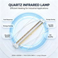 Lampe chauffante infrarouge à quartz haute puissance pour four, séchage de peinture, cuisson, équipement de chauffage industriel